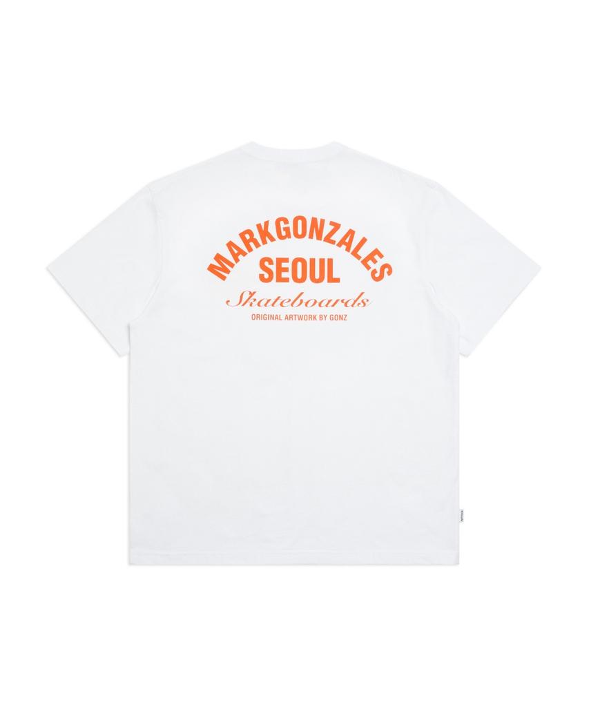 Mark Gonzales Seoul Address Lettering Short Sleeve T-Shirt - White