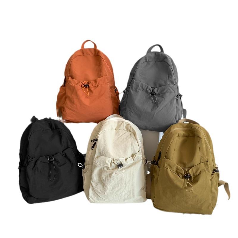 Japanese Pleated Nylon Backpack - Large, Lightweight, Casual Travel & College Laptop Bag for Men and Women