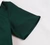 Europäisches Retro-Midikleid mit doppellagigem Revers, kurzen Ärmeln und taillenbetonendem Design für Damen