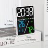 1PC small LED art clock mall LED Alarm clock Gift Multi-function electronic clock Simple set temperature and humidity clock for