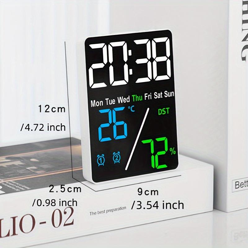 1PC small LED art clock mall LED Alarm clock Gift Multi-function electronic clock Simple set temperature and humidity clock for