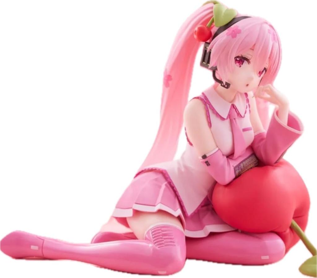 Desktop Cute Sakura Miku Cherry Cushion Figure Official