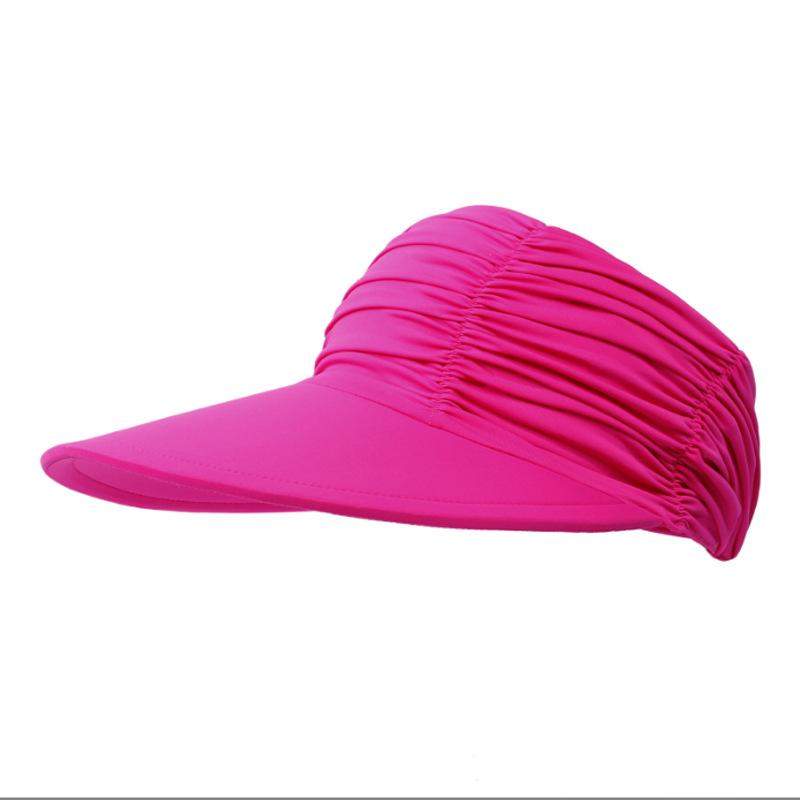 Women's Outdoor Sports Visor Hat, High Ponytail Sun Hat for Beach, UV Protection Breathable Quick-Dry Running Fishing Cap