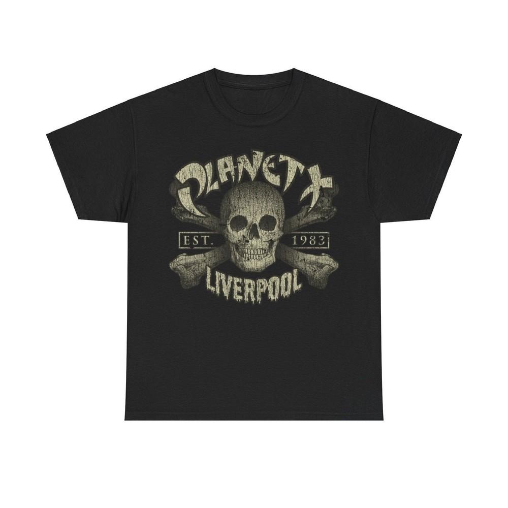 

Planet X Liverpool Skull 1983 Nightclub Distressed Print T-shirt 4XL