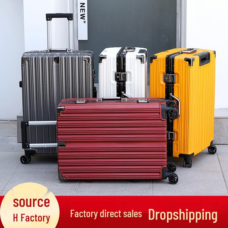 26-Zoll Aluminiumkoffer mit Fall- und Verschleißfestigkeit, Universelle leise Rollen - Ideal für Damenreisen