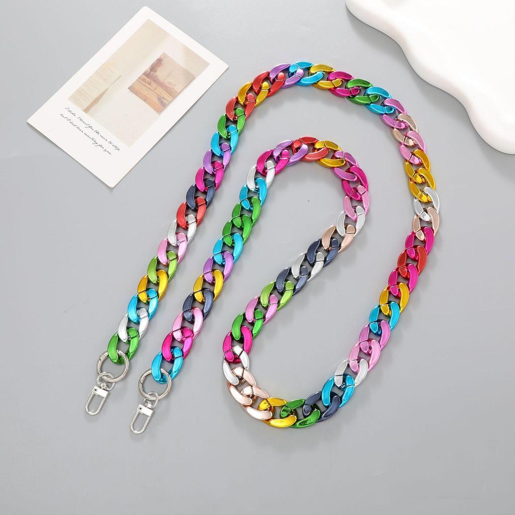 Yilian Schmuck Acryl Geflochtene Umhänge-Handy- und Taschenkette