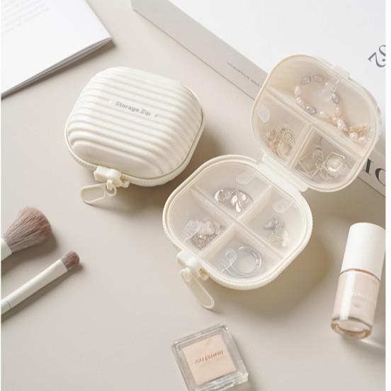 Compact Moisture-Proof Pill Organizer & Seven-Compartment Jewelry Box