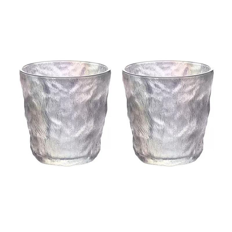 

300ml/380ml Premium Cocktail Glass High End Iced Coffee Latte Cups Containers Drinkware Colorful Beverage Tea Cold Drink Cups 2pcs