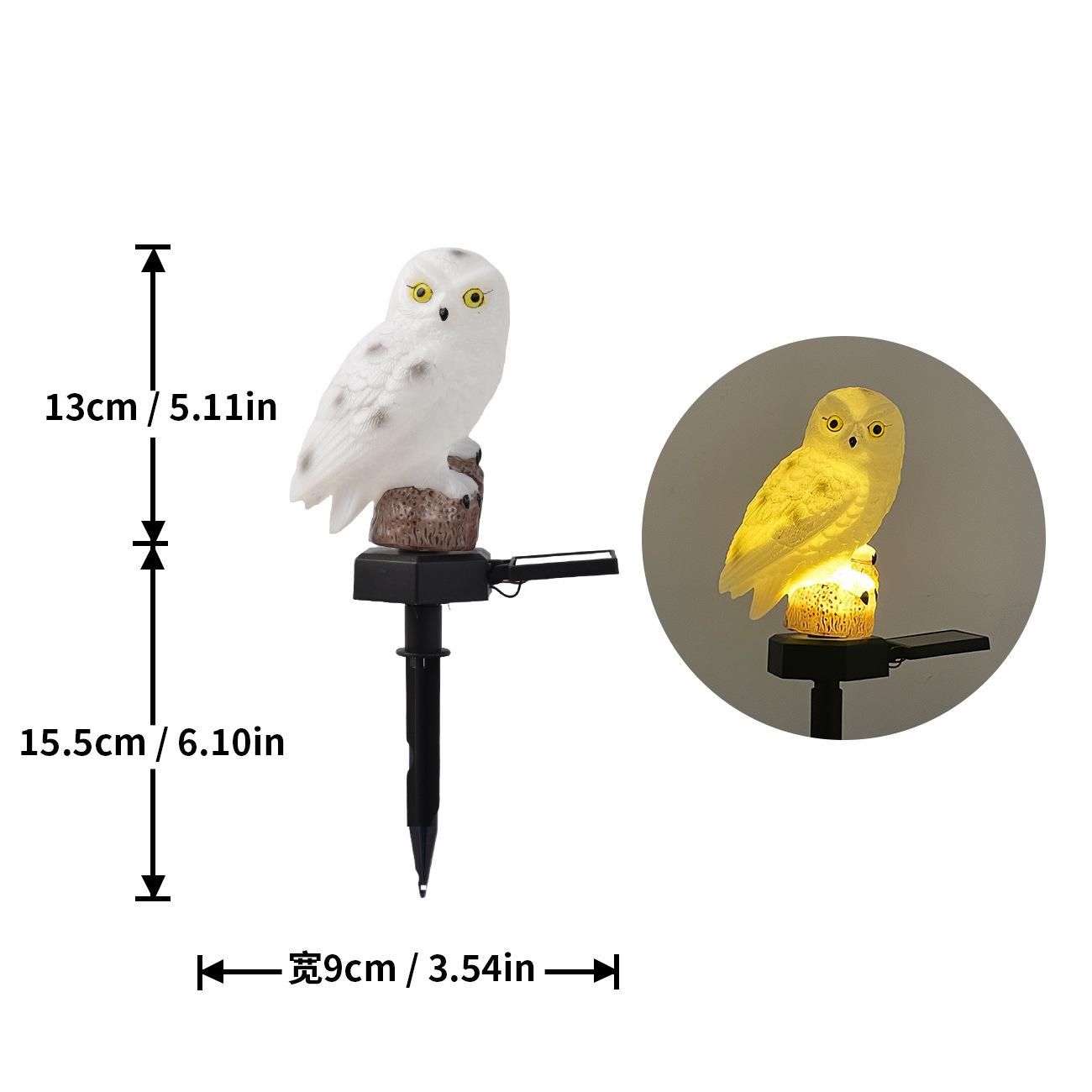 

JYL TS/109,Solar Resin Owl Ground Stake Light Outdoor LED Lamp for Garden Decor Lawn Landscape Lamp One Size бузковий