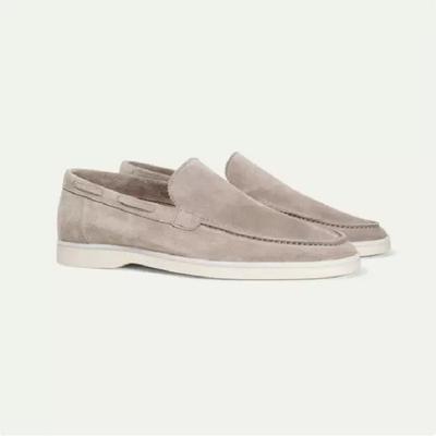 Men's Shoes Autumn New Suede Loafers Men's Casual Breathable Anti Slip Flat Shoes Fashionable Casual Plus Size Single Shoes