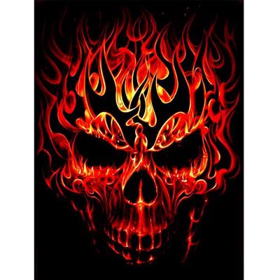 5D-Diamantgemälde zum Selbermachen, runder Bohrer, „Farbiger Totenkopf“, Stickerei, Kreuzstich, Geschenk, Heimdekoration, Geschenk