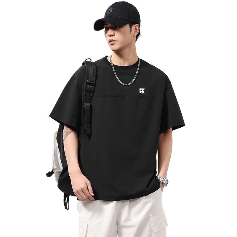 New Summer Men's Short-sleeved Thin T-shirt Men's Fabric Short T-shirt