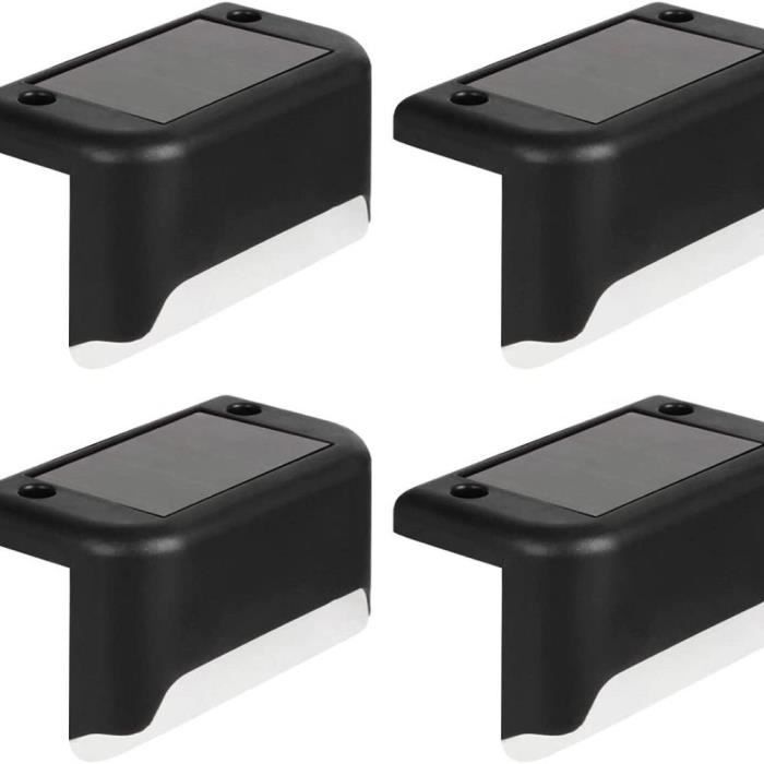 Pack de 4 appliques solaires LED SHOP-STORY Solarled blanc chaud, étanches IP65, pour jardin et terrasse