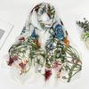 Sun-Resistant Silk Scarf Breathable Long Wraps Durable Bandana  for Women