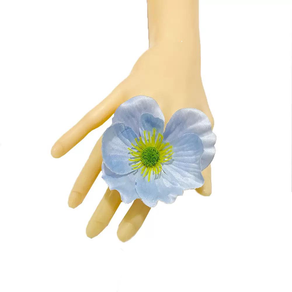 Poppy Flower Silk Hanfu Hair Clips – DIY Wedding Headwear Decoration