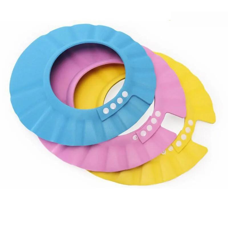 Shower Baby Soft Cap Adjustable Hair Wash Hat for Kids Ear Protection Safe Children Shampoo Bathing Shower Protect Head Cover