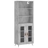 VidaXL Buffet haut Gris béton 69,5x34x180 cm Bois d'ingénierie 3189289