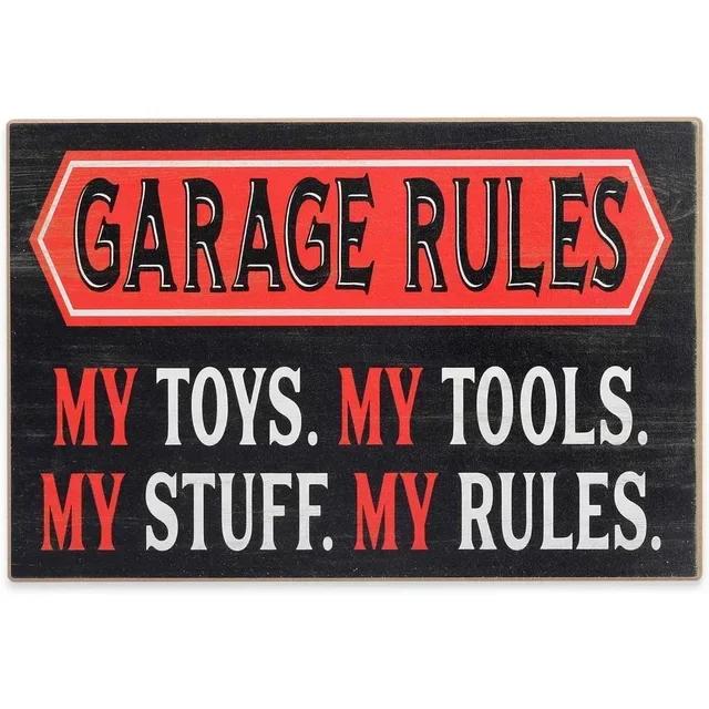 Vintage Metal Tin Signs  My Garage My Rules  Retro Wall Decor Plaque for Game Room Cafe Garage Club Bar Pubs  Iron Painting D