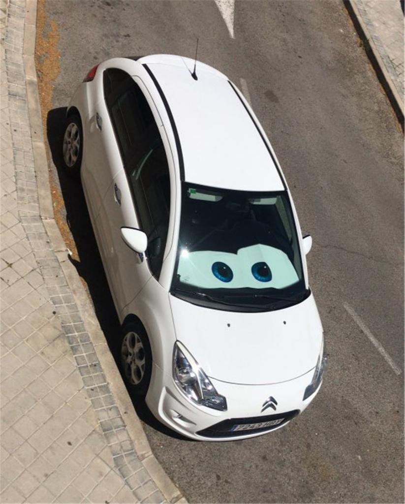 Car Cartoon Window Foils Eye Heated Windshield Sunshade 51.2 x 27.56 inche