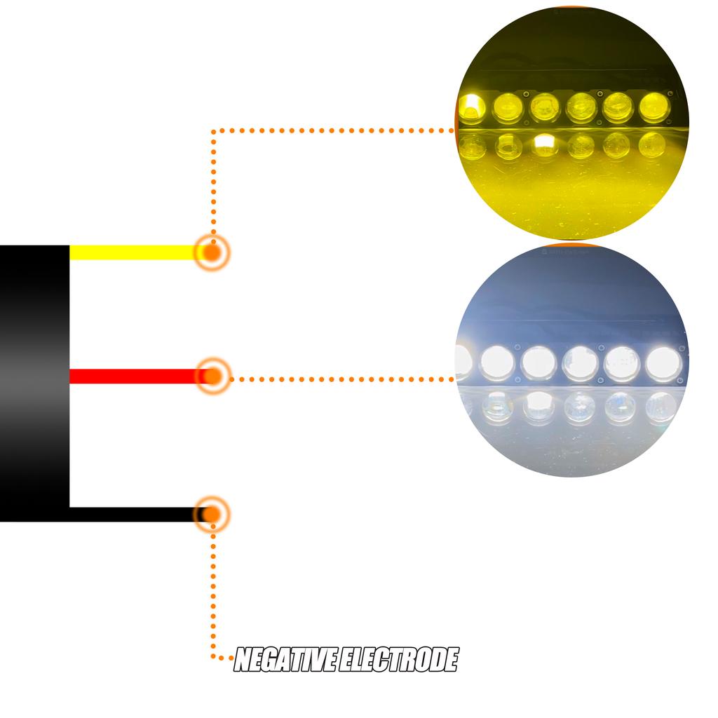 6 LED Motorcycle LED Headlight Spotlight Dual Color Fog Lamps DRL for Car Trucks SUV UTV Scooter DirtBike Driving Light Modified