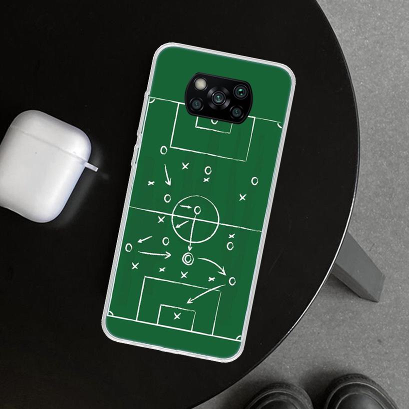 Football Soccer Tactics Time Phone Case Cover for Xiaomi Poco X6 X5 X4 X3 Nfc X7 F7 Ultra F6 Pro F5 F4 Gt F3 M6 M5 M4 M3 Print C
