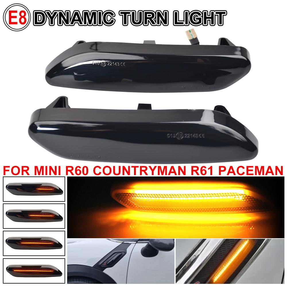 

Динамические светодиодные указатели поворота автомобиля, бегущие огни, индикатор, мигалка, боковой габаритный огонь для Mini R60 Countryman R61 Paceman 2016 2017