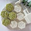 Hand-Pressure Moon Cake Mold Cookie Stamps Hexagon Moon Cake Maker Easy To Use