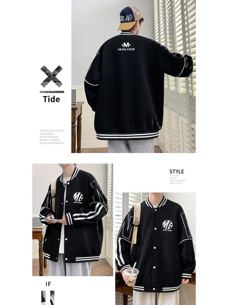 Youth Baseball Jacket for Spring and Autumn - Stylish 2025 Outerwear for Junior High and High School Boys