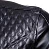 Men's Leather Jacket New Men's Stand Collar Zipper Cardigan Solid Color Jacket Casual Jacket