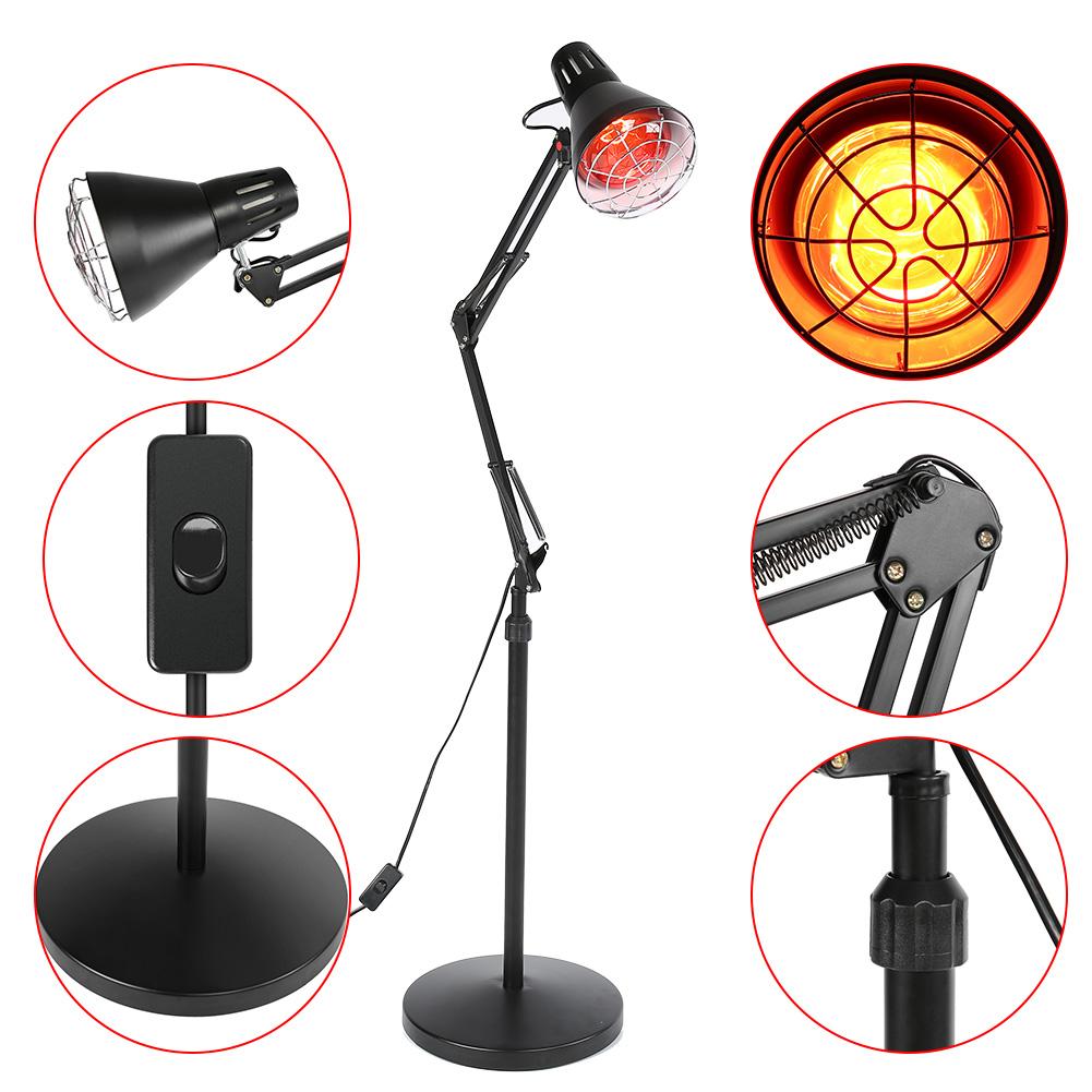 Infrared Light Heating Therapy Floor Stand Lamp Muscle Pain Cold Relief Constant Temperature
