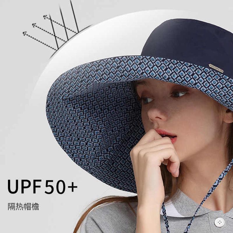 Hat women's spring and summer sunshade sun hat temperament anti-ultraviolet bucket hat