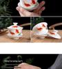 Portable Ceramic Kung Fu Travel Tea Set with Tray and Case
