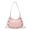 Crossbody Bag Rivets PU Underarm Bag Small Pack Shoulder Bag Portable Punk Style Handbags  Girls