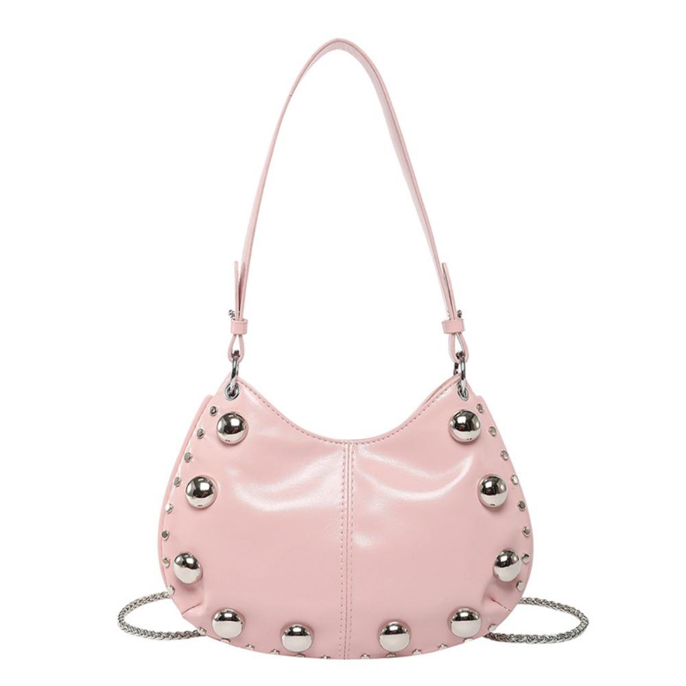 Crossbody Bag Rivets PU Underarm Bag Small Pack Shoulder Bag Portable Punk Style Handbags  Girls