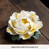 Handmade Ceramic Lotus Incense Burner - Zen Flower Ornament for Living Room Decor