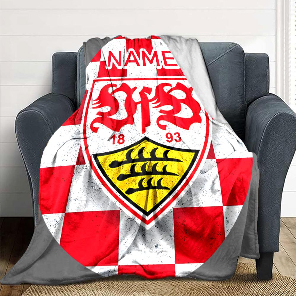 Custom Name Getafe FC Crest Blanket for Couch & Bed, Plush Cozy Fuzzy Blanket Super Soft & Warm Blankets for Fall and Winter. 0908249