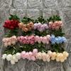 Realistic Rose Silk Buds 9 Stems Artificial Flowers Home Decor Props Photography