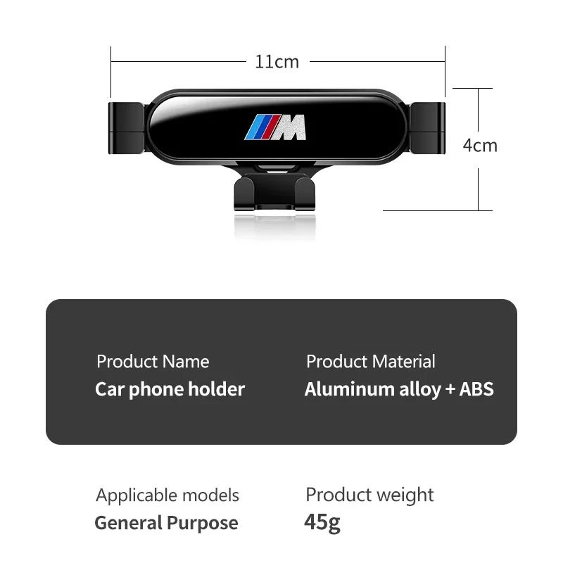 Metal Car Phone Holder Gravity Phone Stand Air Vent Car Holder Stand For BMW E46 E90 E60 F10 E39 F30 E36 F20 E87 E90 E70 E91 E30