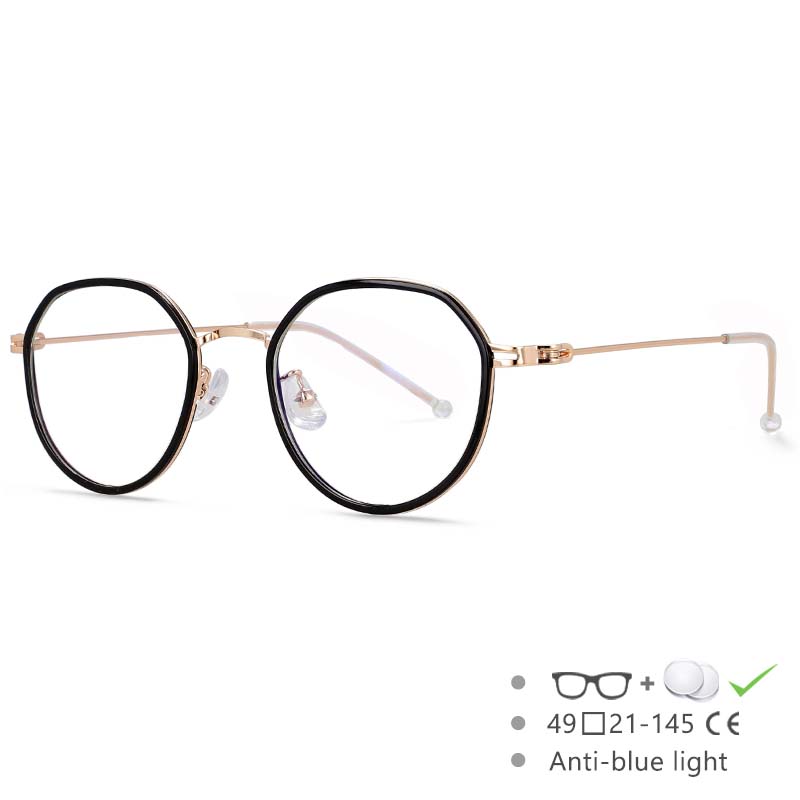53262 Ultraleichte Runde Anti-Blaulicht Computerbrille Optisch Herren Damen Modebrille