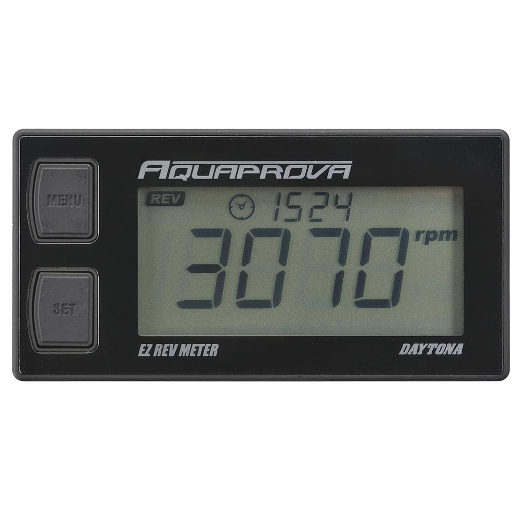 Daytona AQUAPROVA EZ Series 72814 Digital Tachometer for Motorcycles, Resistant, Operated, Rev Meter