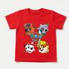 Paw Patrol Kids Cotton T Shirt Boys Girls Casual Short Sleeve Top Graphic Print Puppy Dog Cartoon Character Summer Clothing