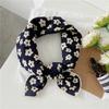 Neckerchief Flower Printing Wraps Printed Scarf Korean Style Scarves Silk Scarf Small Square Scarf