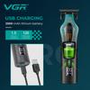 VGR Electric Hair Clipper Men's Oil Head Carving Electric Push Gradually Changing Color Metal Body 11000 RPM Hair Clipper V-997 Home Hair Trimming