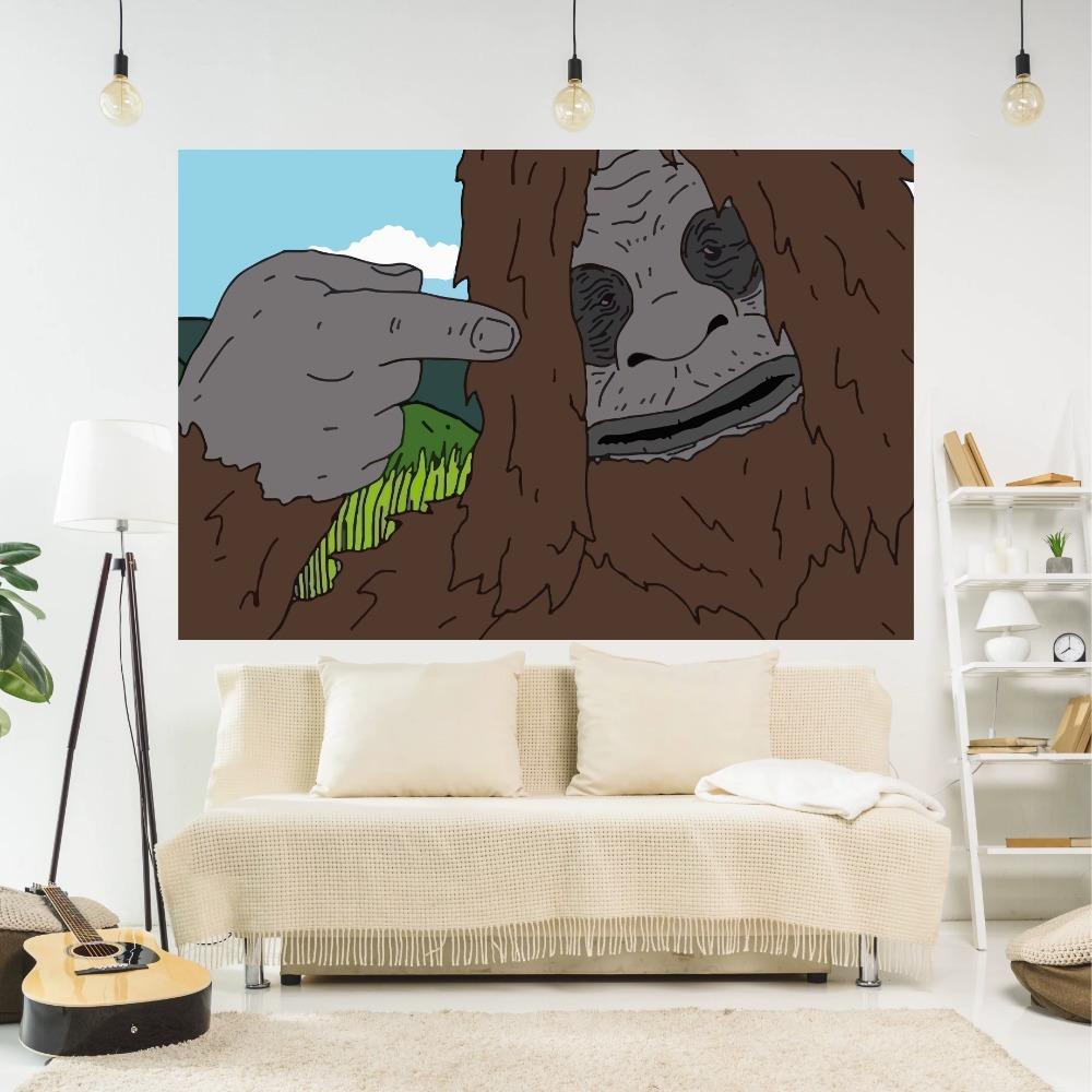 

VIKAMA Creative Bigfoot Tapestry Wall Hanging For Living Rooms And Bedrooms American RetroStyle Decorative Tapestry 74x94cm(29x37in)