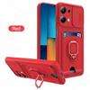 Slide Camera Lens Protection Case For Xiaomi Poco M6 Pro 4G Card Slot Stand Holder Magnetic Cover Coque PocoM6Pro Little M6Pro