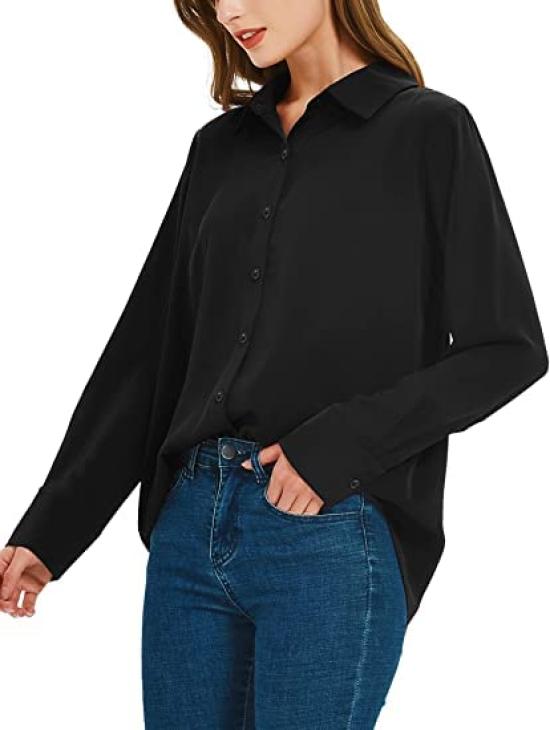 SPRING SEAON Shirt Loose Long Plus Casual Everyday Size L Women's Blouse, Soft, No-Iron, Fit, Sleeve, Sizes, Fashion, Commuting, Wear, Breathable,
