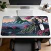 Japanese Landscape Mouse Pad Rubber NonSlip Gaming MousePadMechanical Keyboard Computer Desk Mat Office and Gaming Accessories