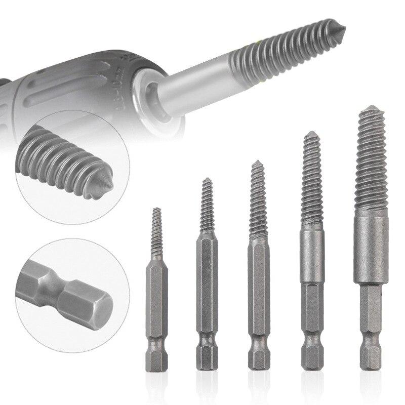 10pc Hexagonal Shank Broken Head Screw Extractor Screw Broken Head Screwdriver for Taking Out Electric Drill Tool Set