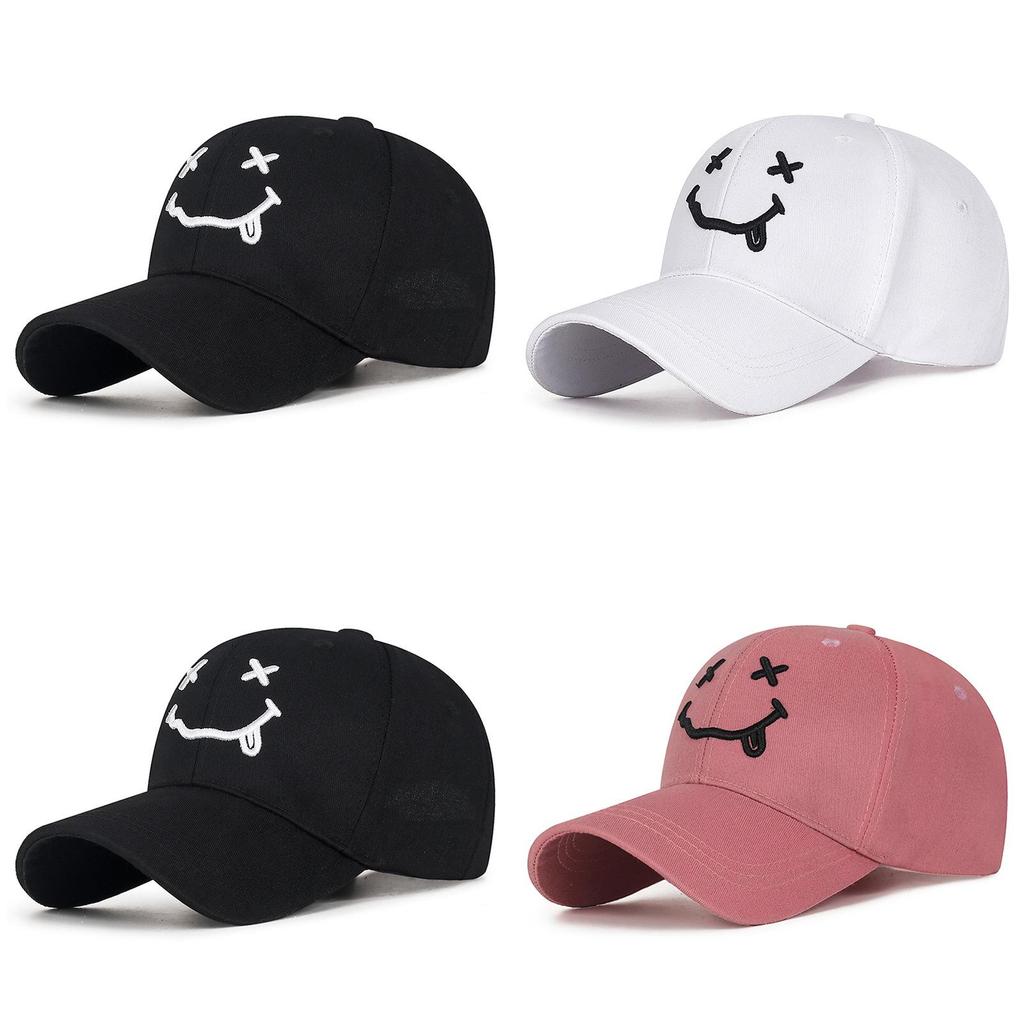 Spring Autumn Embroidered Facial Expression Baseball Cap With Sun Shade For Men Women Outdoor Sports