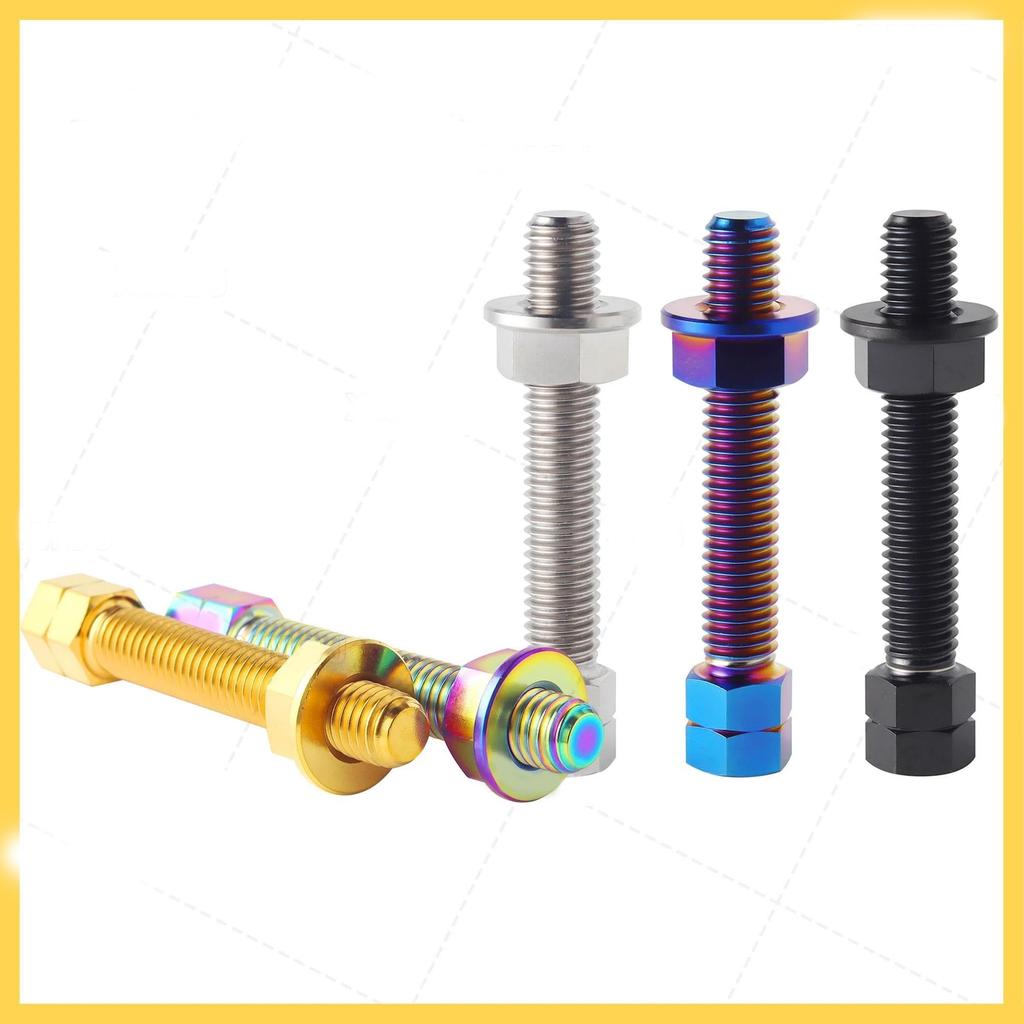 Titanium Alloy Motorcycle Chain Adjuster Bolt Rear Axle M8 M10 Sprocket Lock Screw